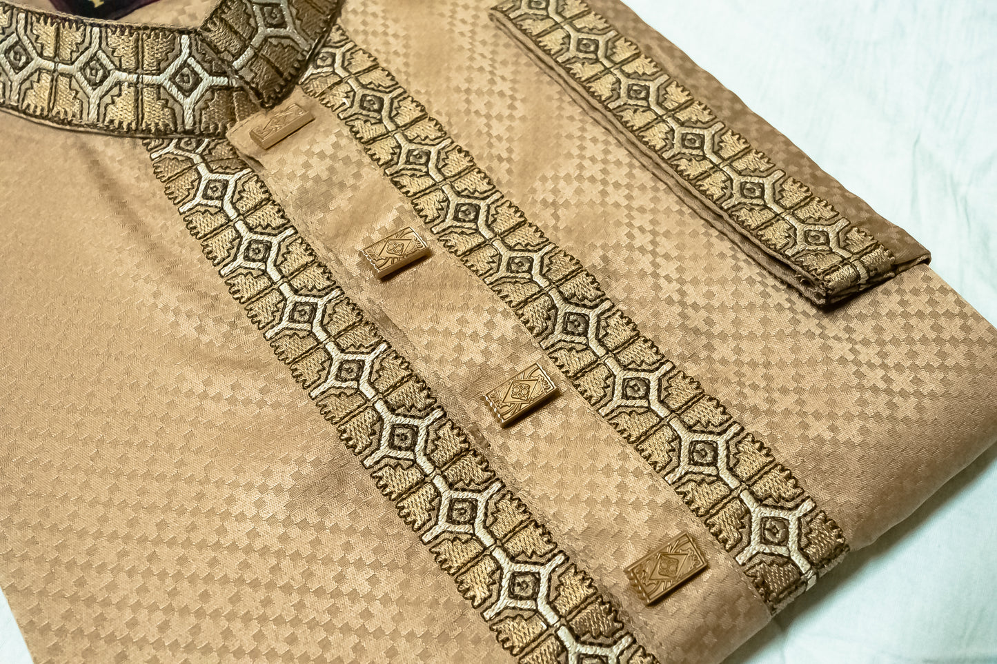 Brown Cotton Panjabi