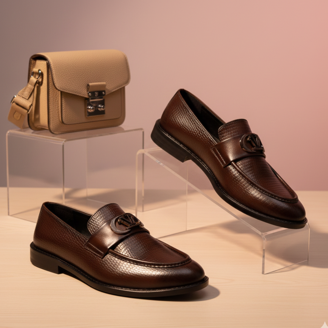 Black & Chocolate Colour Luxuries Men's Bit Loafer SBD-02