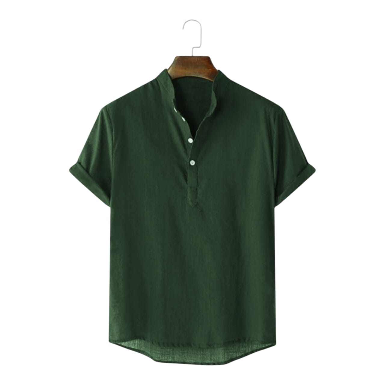 Green Colour Half Sleeve Katua Shirt