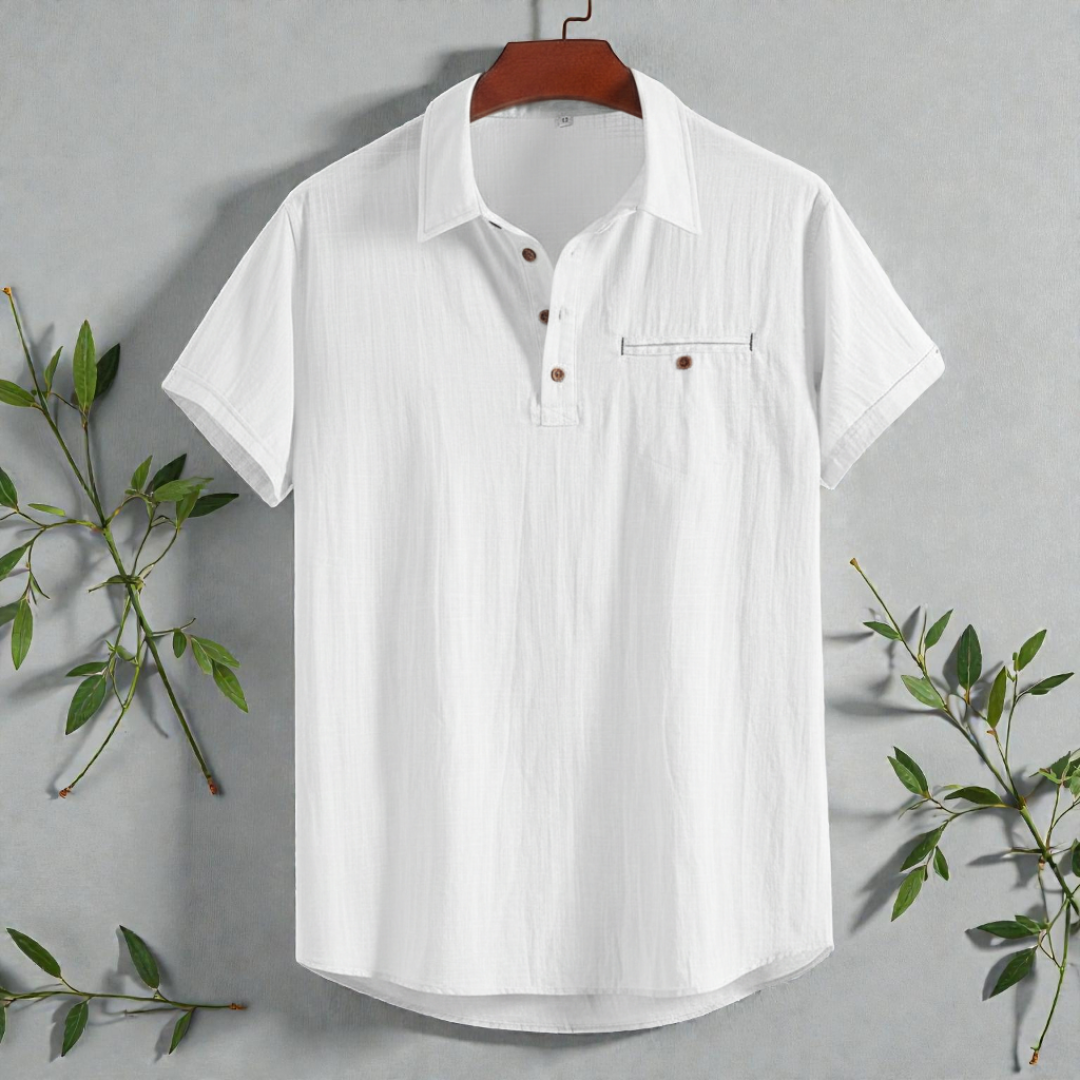 Premium Cotton Spread Collar Katua Shirt White Colour