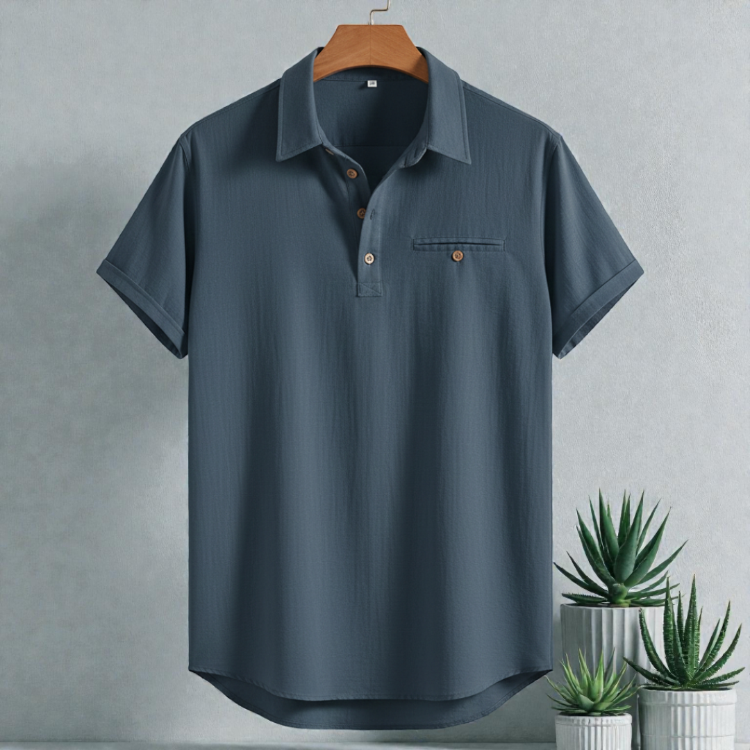 Premium Cotton Spread Collar Katua Shirt Deep Ash Colour
