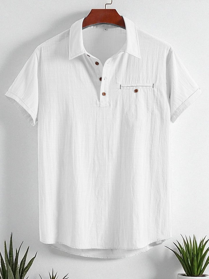 Premium Cotton Spread Collar Katua Shirt White Colour