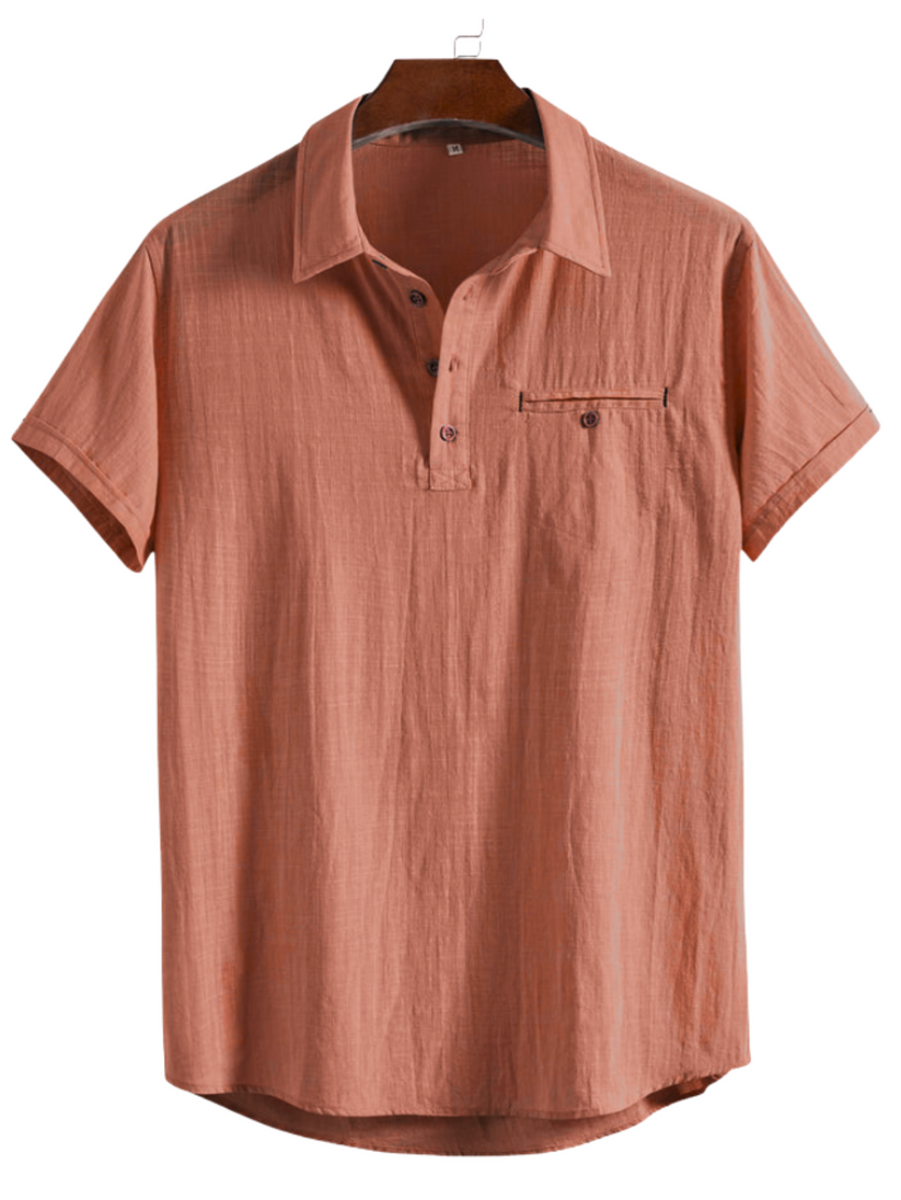 Premium Cotton Spread Collar Katua Shirt Reddish Brown Colour