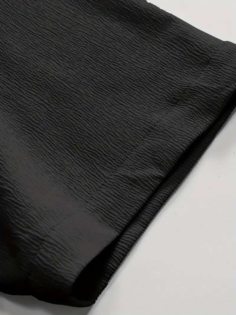 Saffron Cotton Black Band Collar Solid Shirt