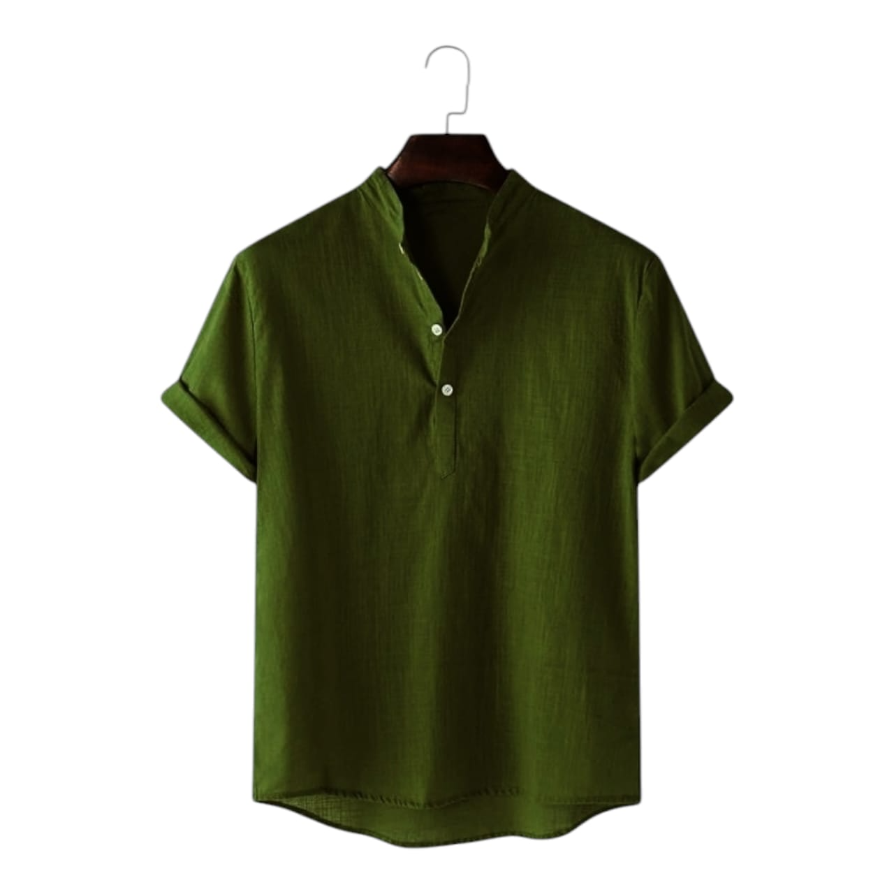 Olive Colour Half Sleeve Katua Shirt