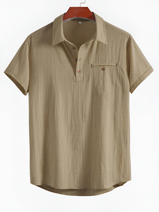 Premium Cotton Spread Collar Katua Shirt Cream Colour