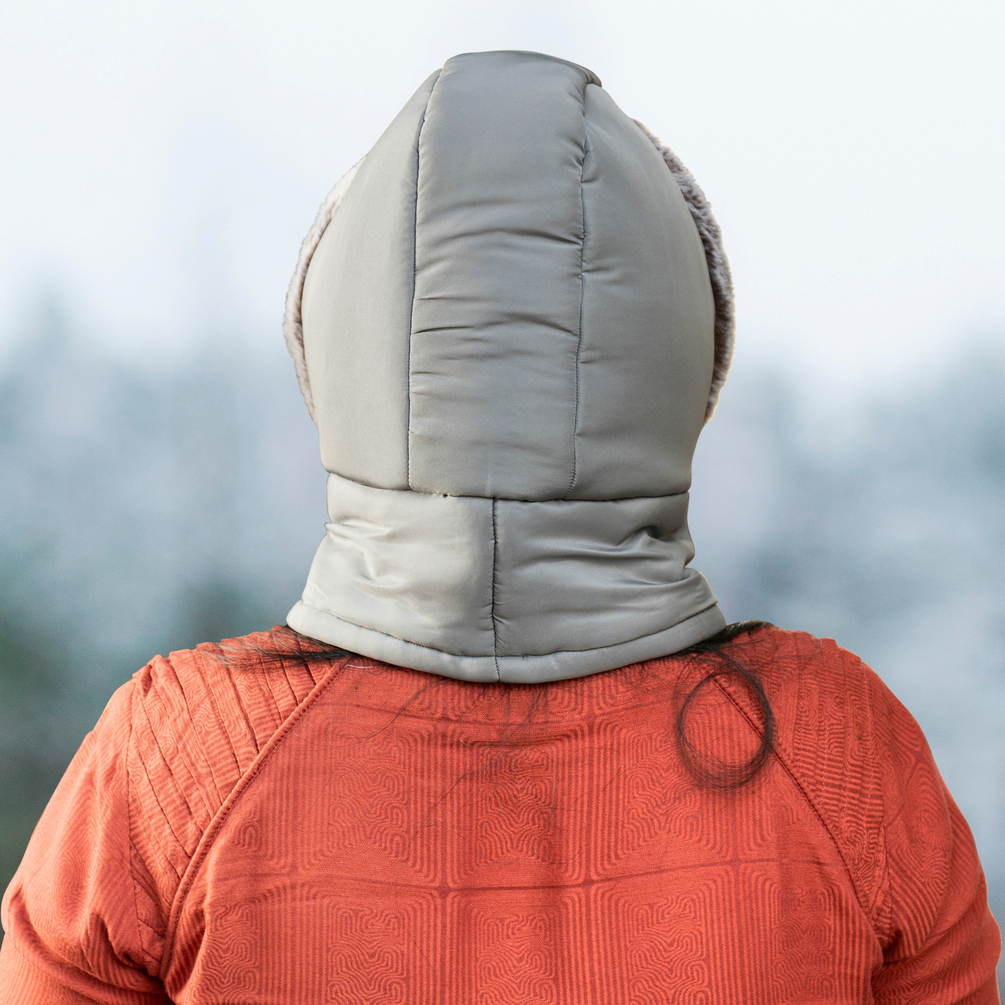 Winter Hood Cap Ash colour