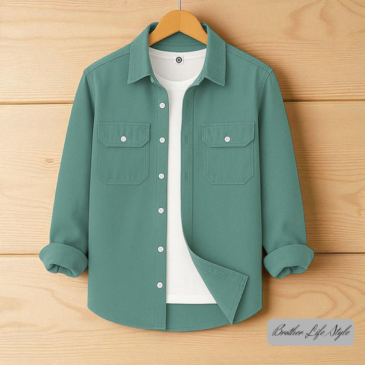 See Green Colour Full Sleeve Casual Shirt