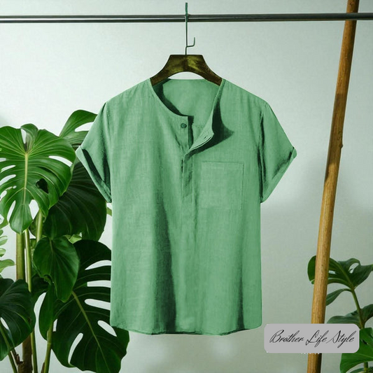 O-Nick Half Sleeve Katua Shirt See Green Colour