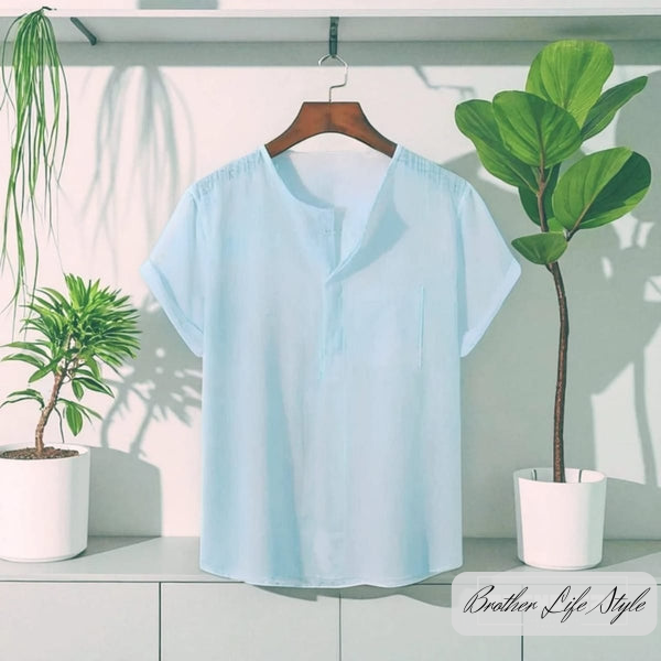 O-Nick Half Sleeve Katua Shirt Sky Blue Colour