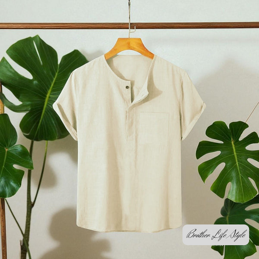 O-Nick Half Sleeve Katua Shirt Cream Colour