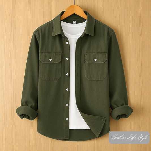Olive Colour Full Sleeve Casual Shirt