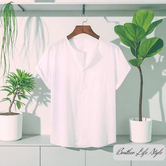 O-Nick Half Sleeve Katua Shirt White Colour