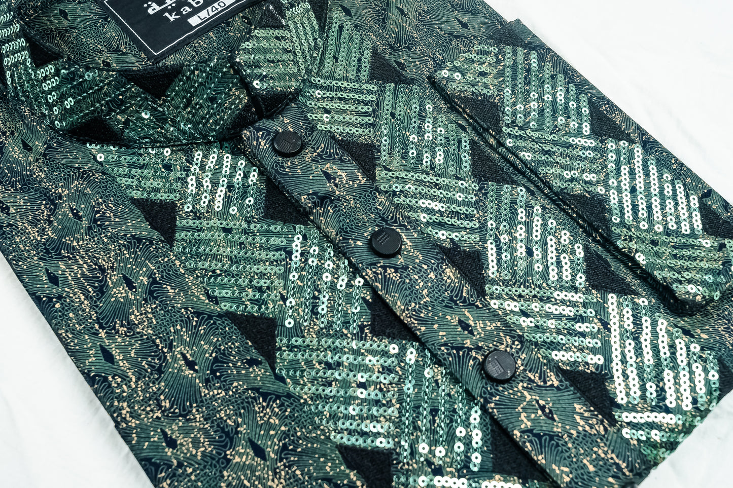 Printed Sequence Cotton Panjabi SBD-10
