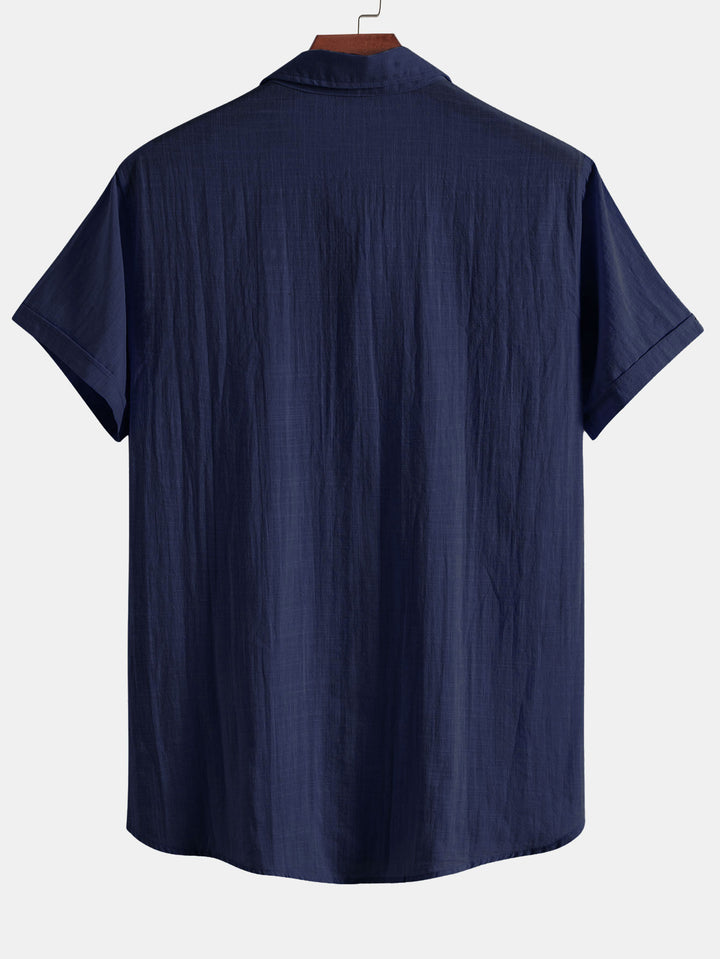 Premium Cotton Spread Collar Katua Shirt Navy Blue Colour