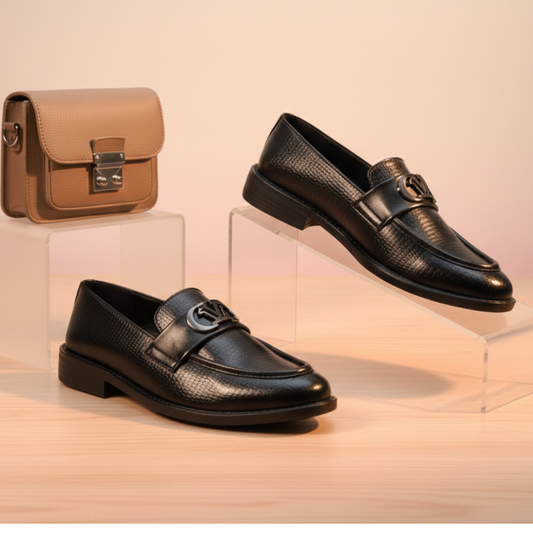 Black & Chocolate Colour Luxuries Men's Bit Loafer SBD-02