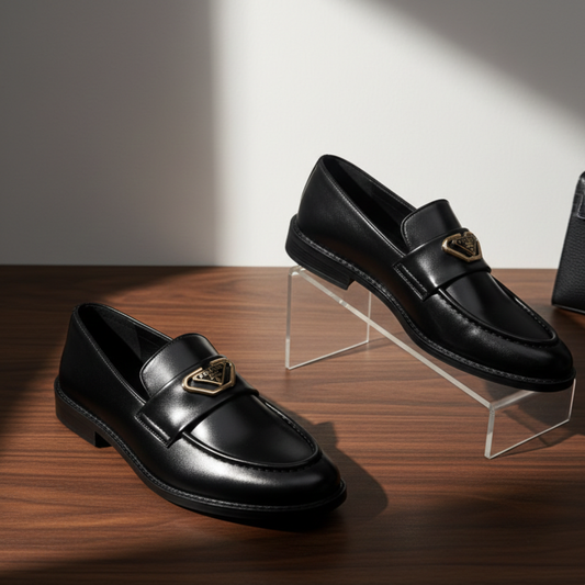 Black & Chocolate Colour Luxuries Men's Bit Loafer SBD-03