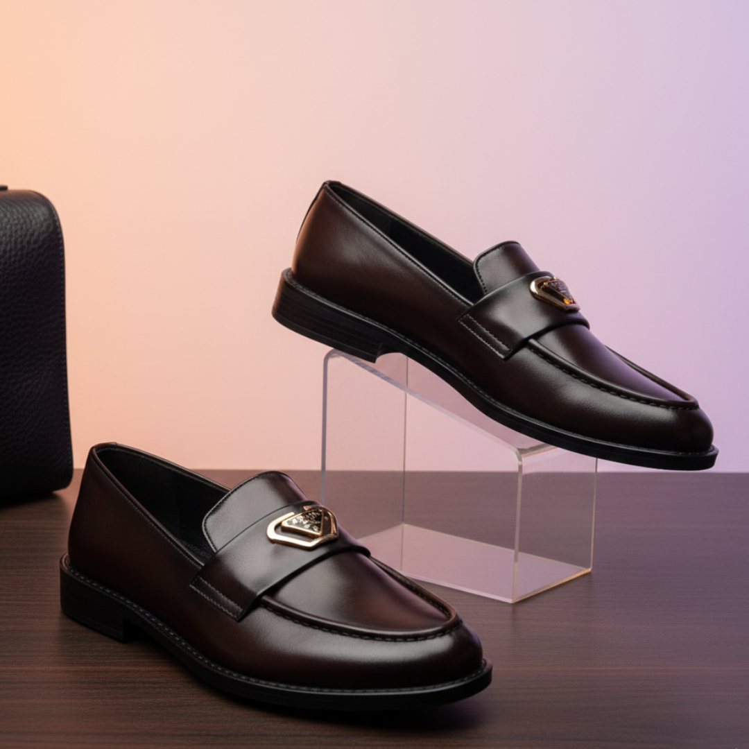 Black & Chocolate Colour Luxuries Men's Bit Loafer SBD-03