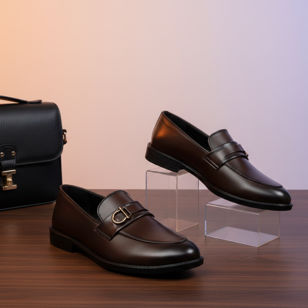 Black & Chocolate Colour Luxuries Men's Bit Loafer SBD-05