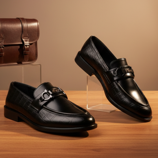 Black & Chocolate Colour Luxuries Men's Bit Loafer SBD-01