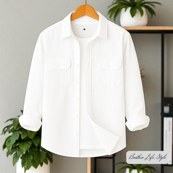 White Colour Full Sleeve Casual Shirt
