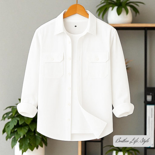 White Colour Full Sleeve Casual Shirt