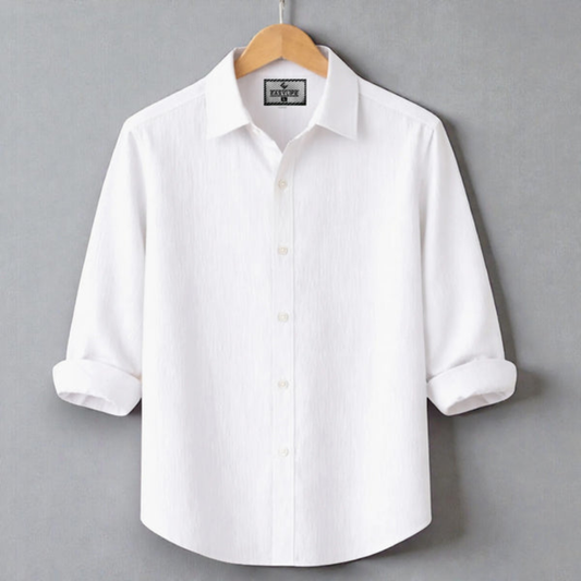 White Colour Full Sleeve Zafran Shirt