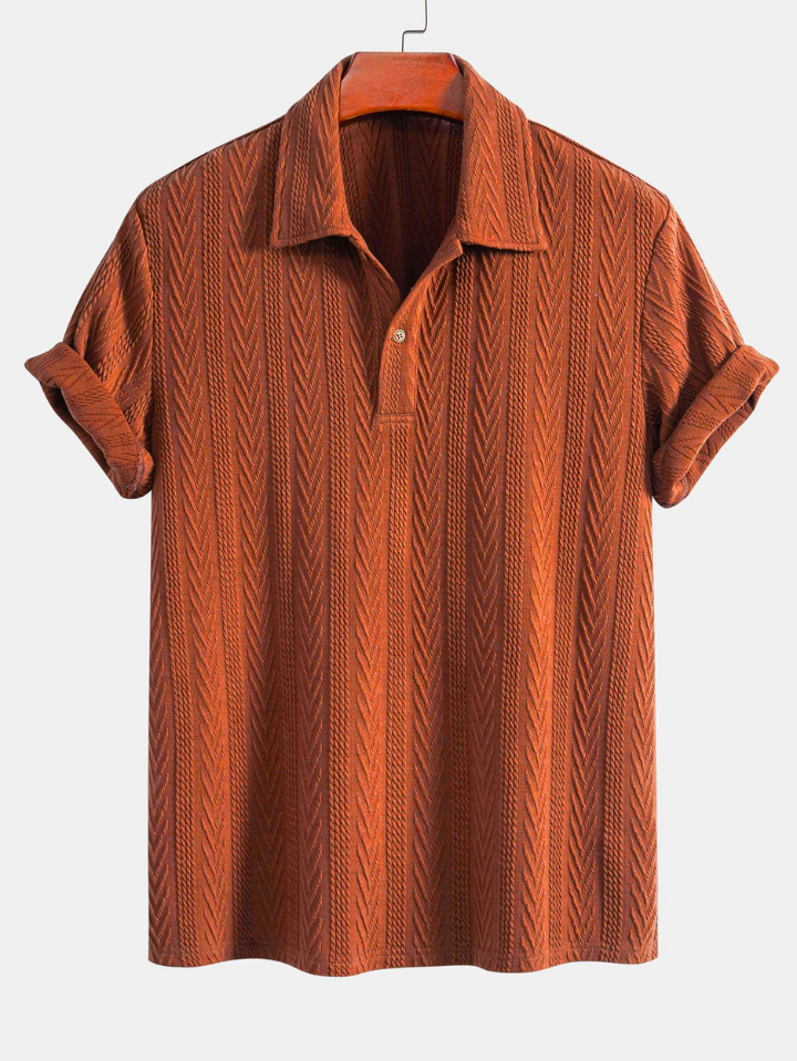 Knitted Brown Polo Shirt