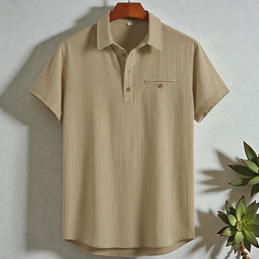 Premium Cotton Spread Collar Katua Shirt Cream Colour