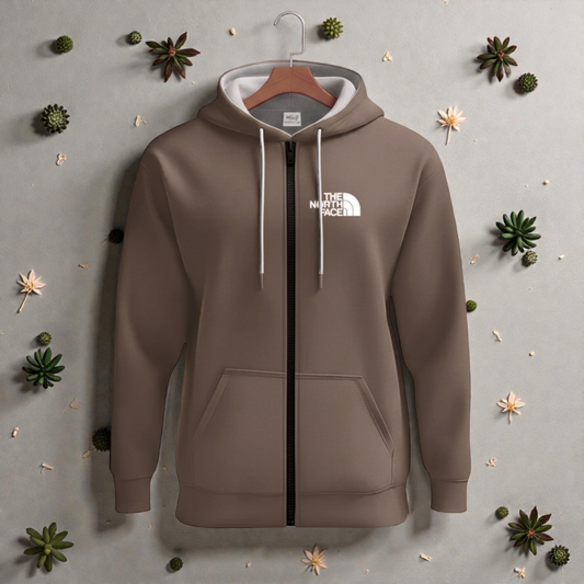 Khaki Colour Luxuries Men's Zipper Hoodie