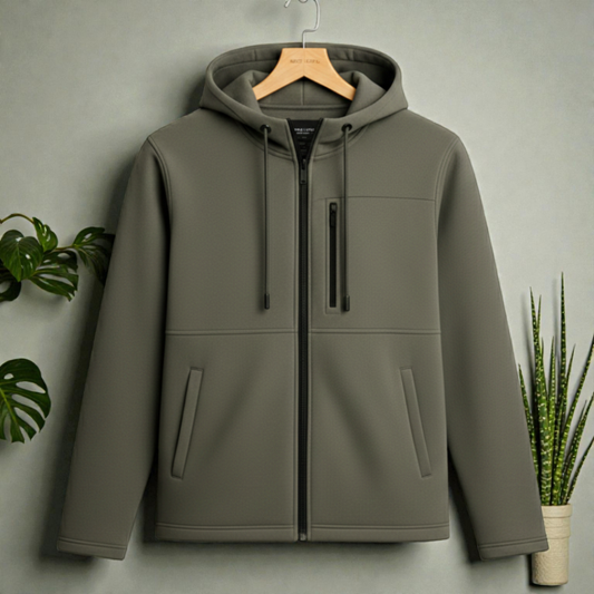 Light Ash - Men's Arms Full Zip Hooded Jacket