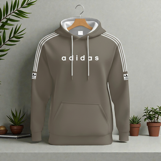 Sports Khaki Colour Premium Men's Soft Cotton Hoodie