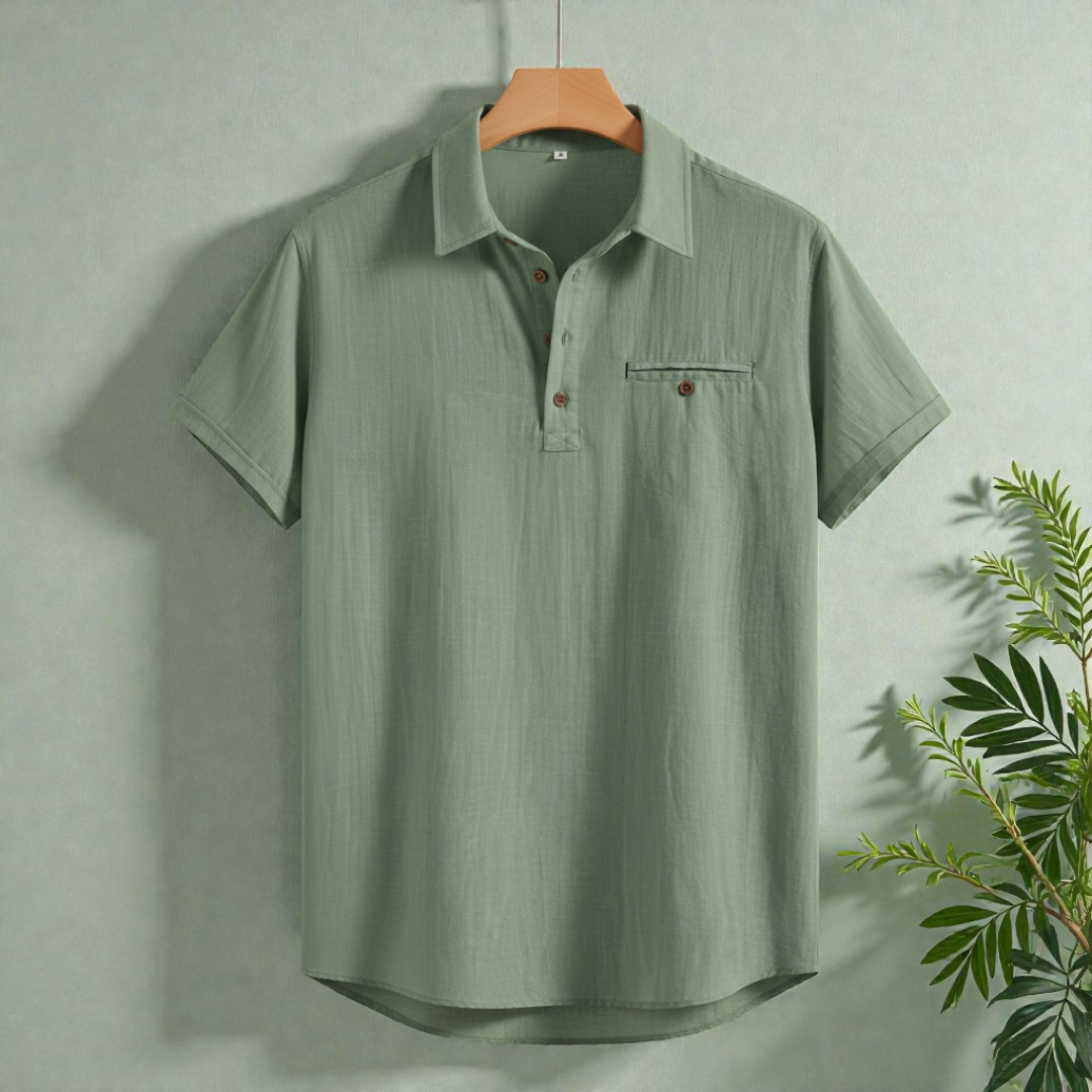 Premium Cotton Spread Collar Katua Shirt See Green Colour