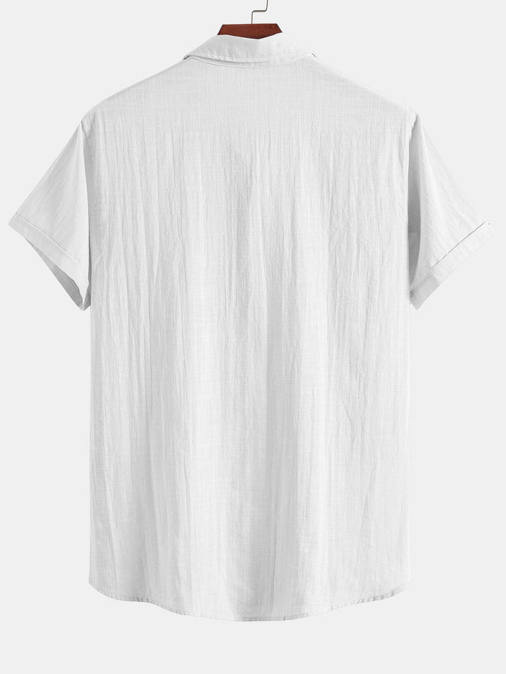 Premium Cotton Spread Collar Katua Shirt White Colour