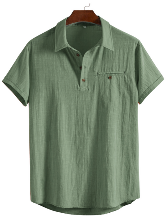 Premium Cotton Spread Collar Katua Shirt See Green Colour