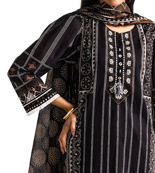 Lawn Printed Suit 3PC BLS
