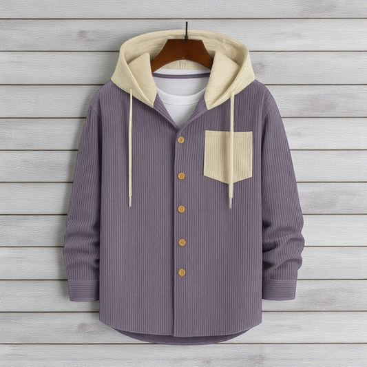 Lite Onion-Men's casual corduroy hoodie jacket