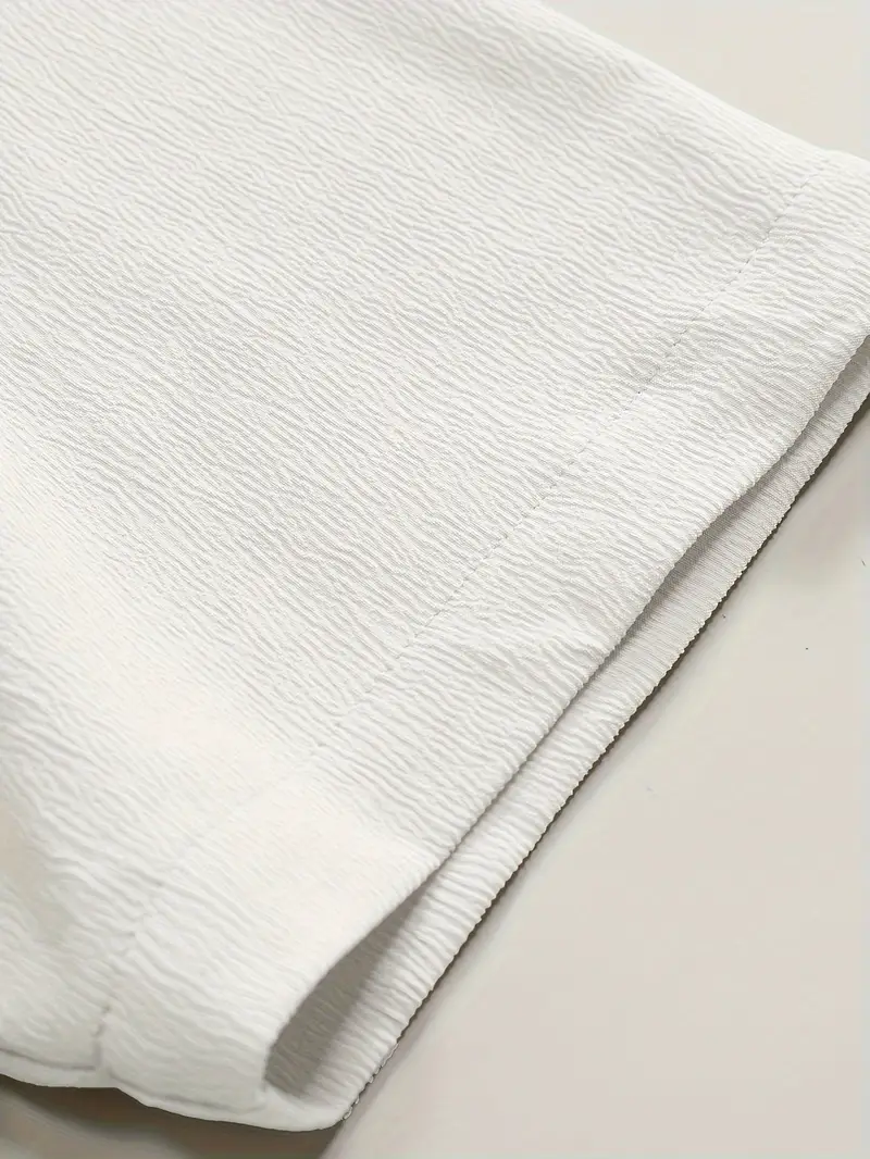 Saffron Cotton White Band Collar Solid Shirt