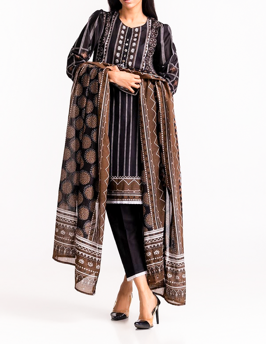 Lawn Printed Suit 3PC BLS