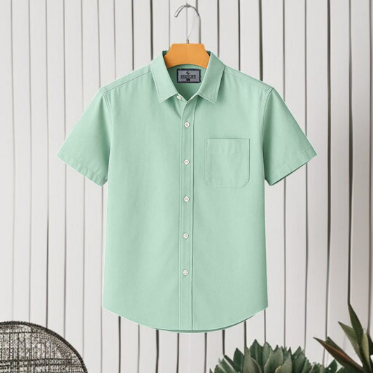 Lite Pest Colour Half Sleeve Cotton Shirt