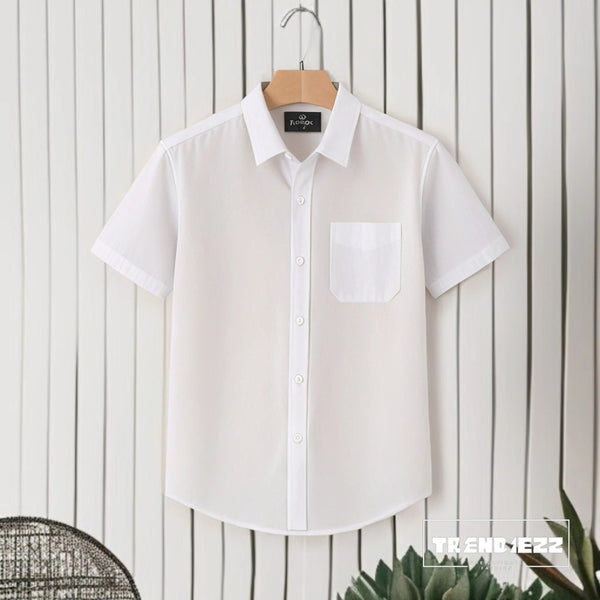 White Colour Half Sleeve Cotton Shirt