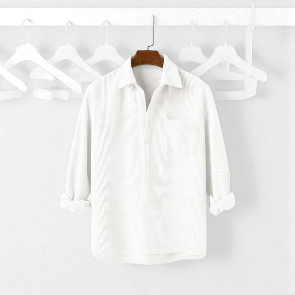 White Colour Luxury Full Sleeve Cord Katua Shirt