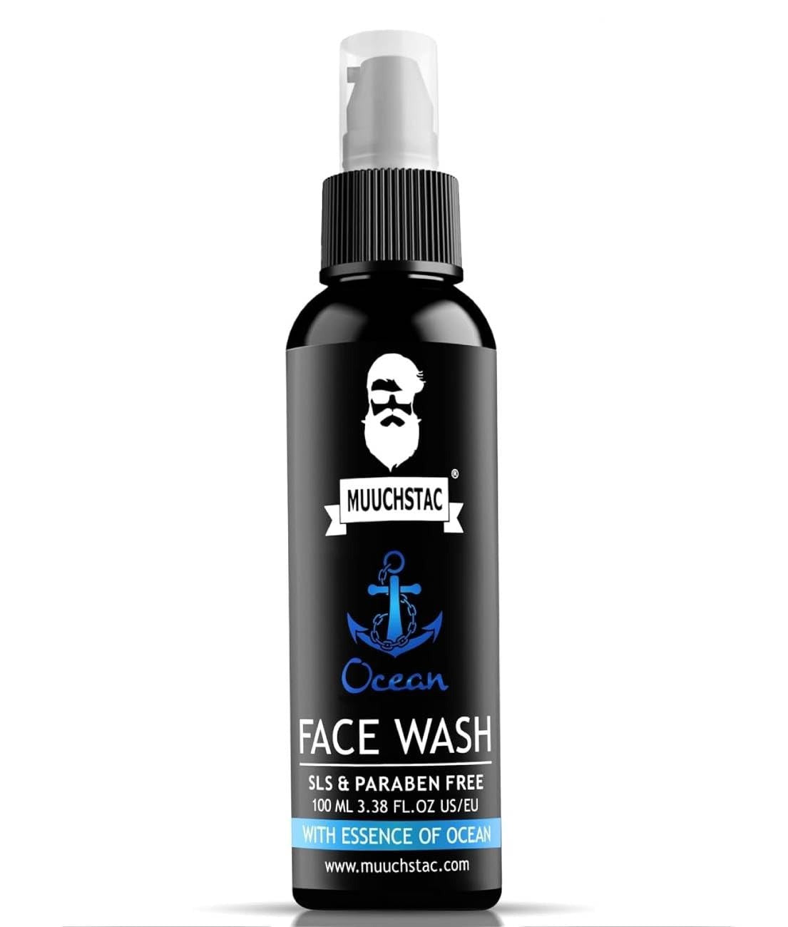Muuchstac Ocean Face Wash | Fight Acne & Pimples, Brighten Skin, Clears Dirt, Oil Control, Refreshing Feel - Multi-Action Formula (100ml)