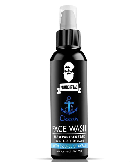 Muuchstac Ocean Face Wash | Fight Acne & Pimples, Brighten Skin, Clears Dirt, Oil Control, Refreshing Feel - Multi-Action Formula (100ml)